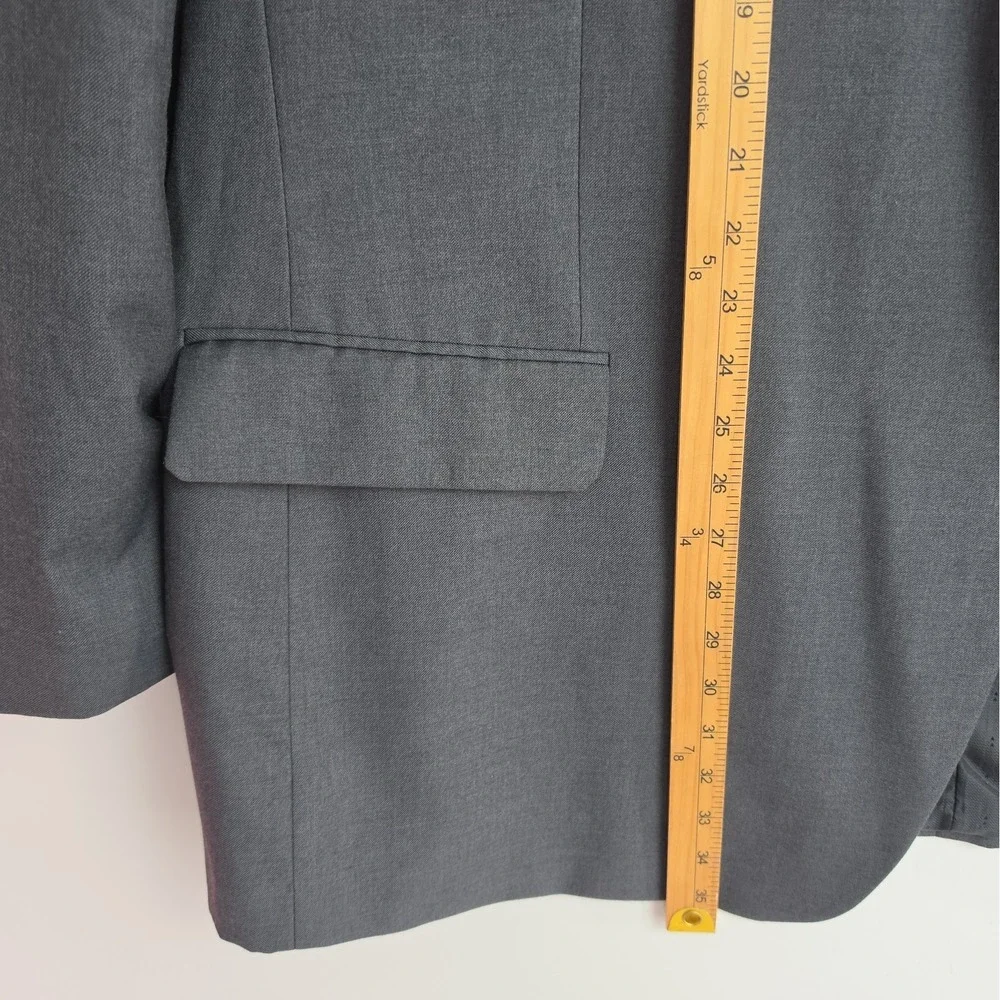 Angelo Rossi Blazer Men's Size 58L Dark Gray Hand Tailored Two Button